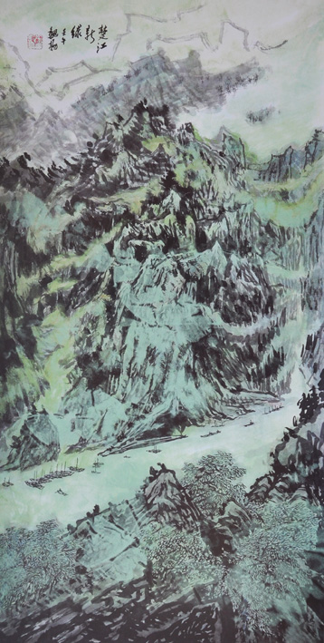 楚江新绿 136cm×68cm